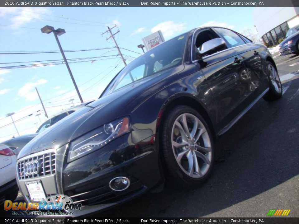 2010 Audi S4 3.0 quattro Sedan Phantom Black Pearl Effect / Black Photo #2