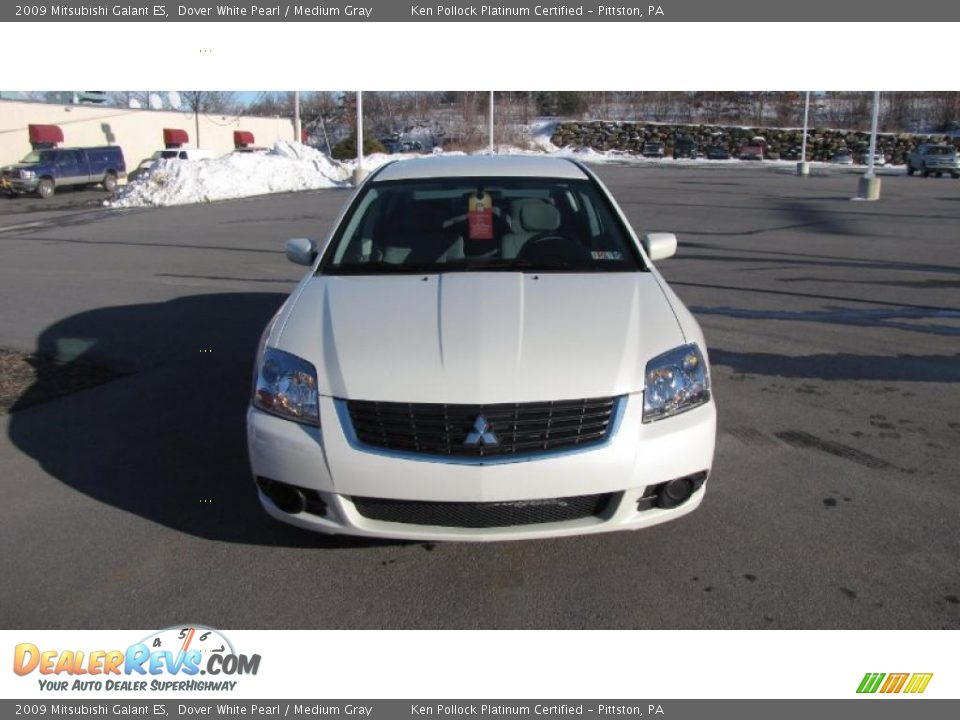 2009 Mitsubishi Galant ES Dover White Pearl / Medium Gray Photo #3