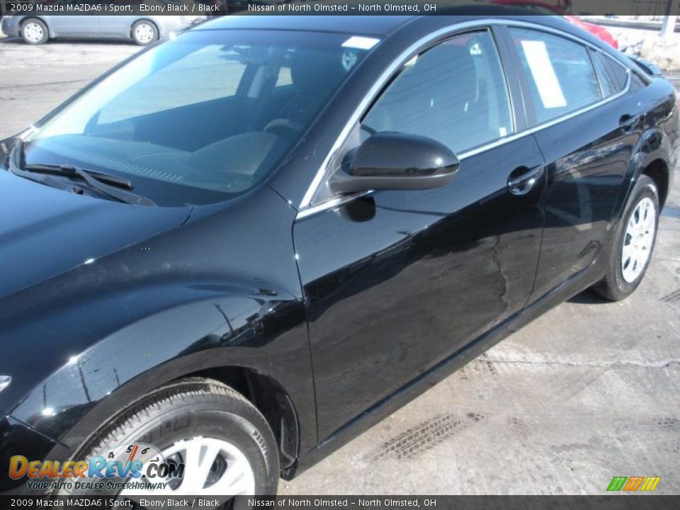 2009 Mazda MAZDA6 i Sport Ebony Black / Black Photo #8