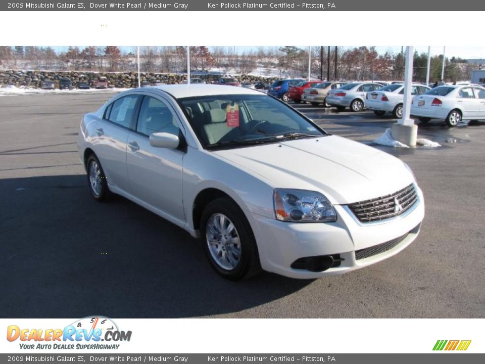 2009 Mitsubishi Galant ES Dover White Pearl / Medium Gray Photo #4