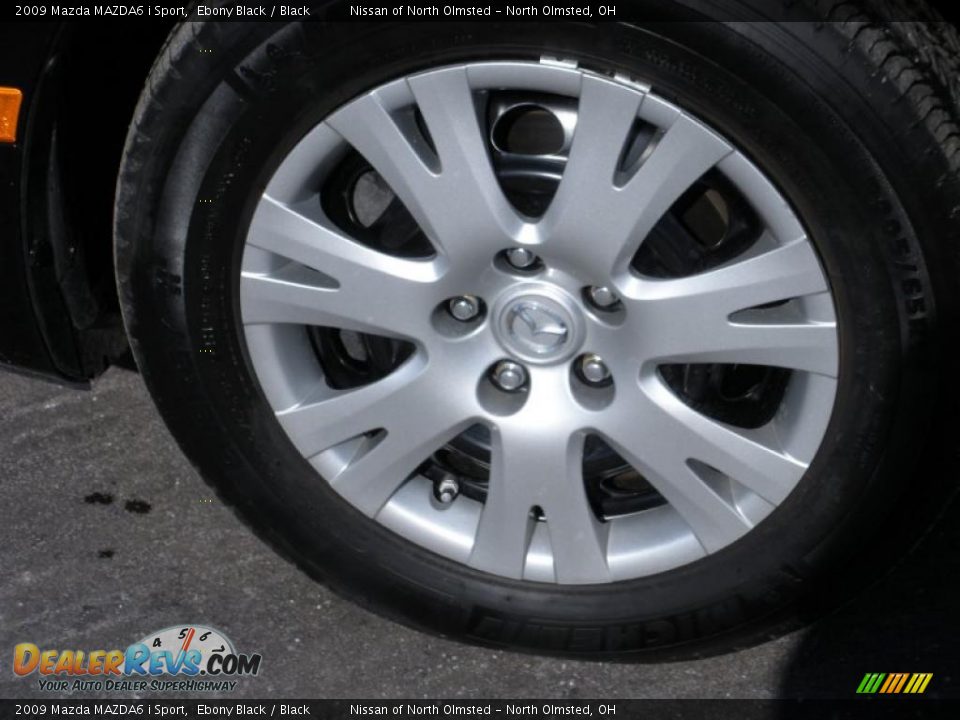 2009 Mazda MAZDA6 i Sport Ebony Black / Black Photo #9