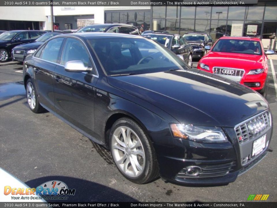 2010 Audi S4 3.0 quattro Sedan Phantom Black Pearl Effect / Black Photo #4