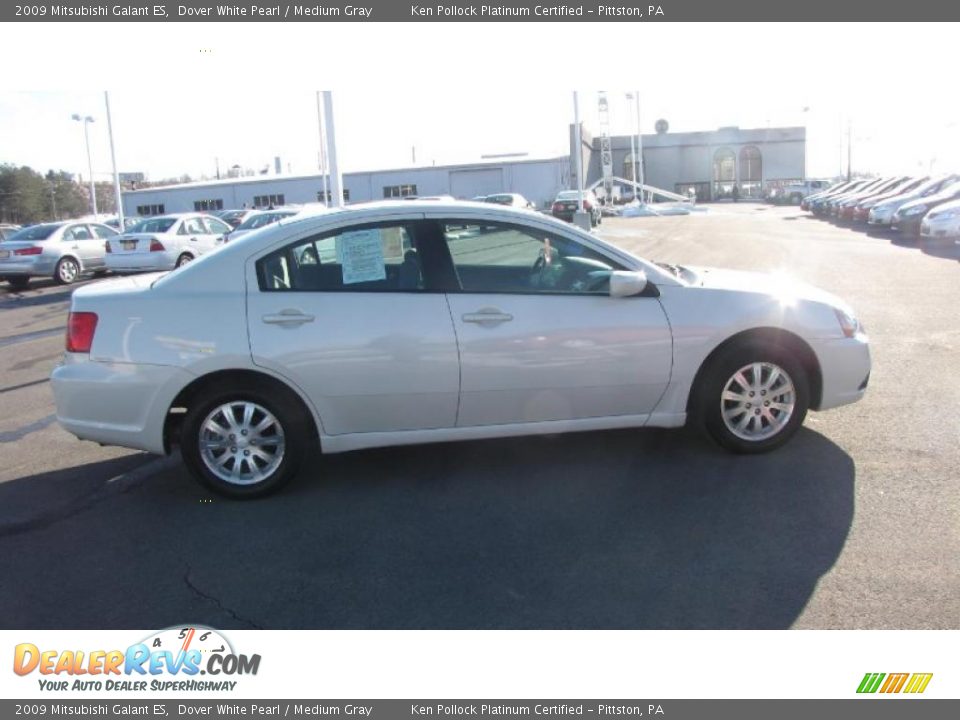 2009 Mitsubishi Galant ES Dover White Pearl / Medium Gray Photo #5