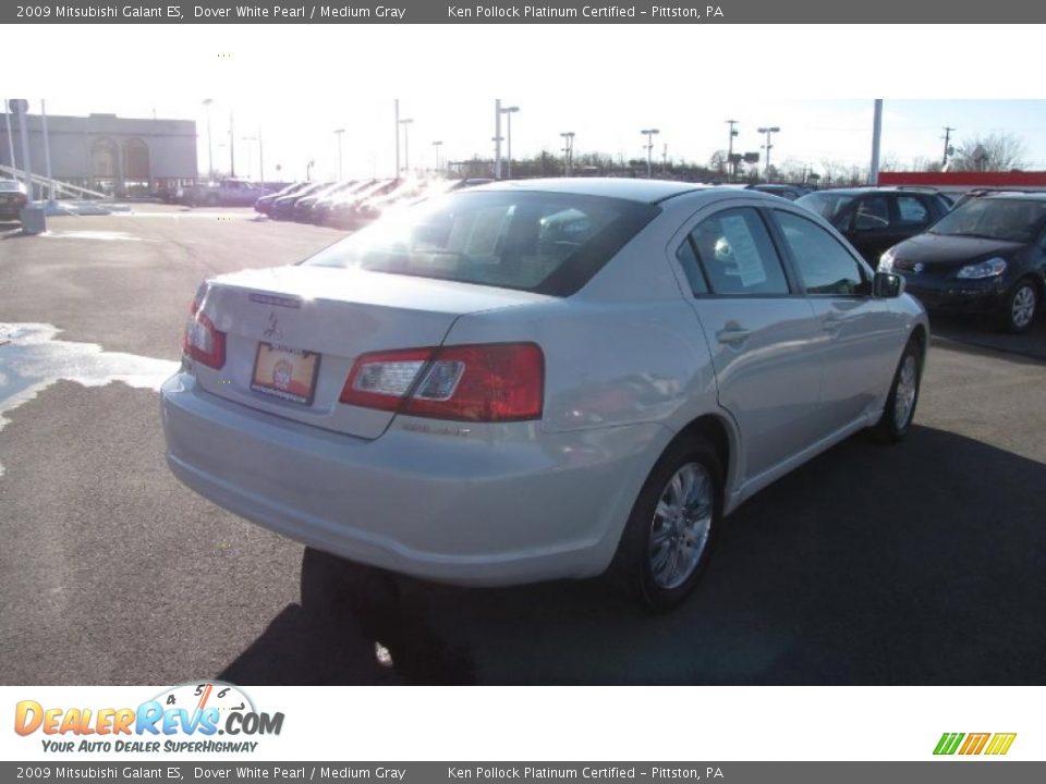 2009 Mitsubishi Galant ES Dover White Pearl / Medium Gray Photo #6
