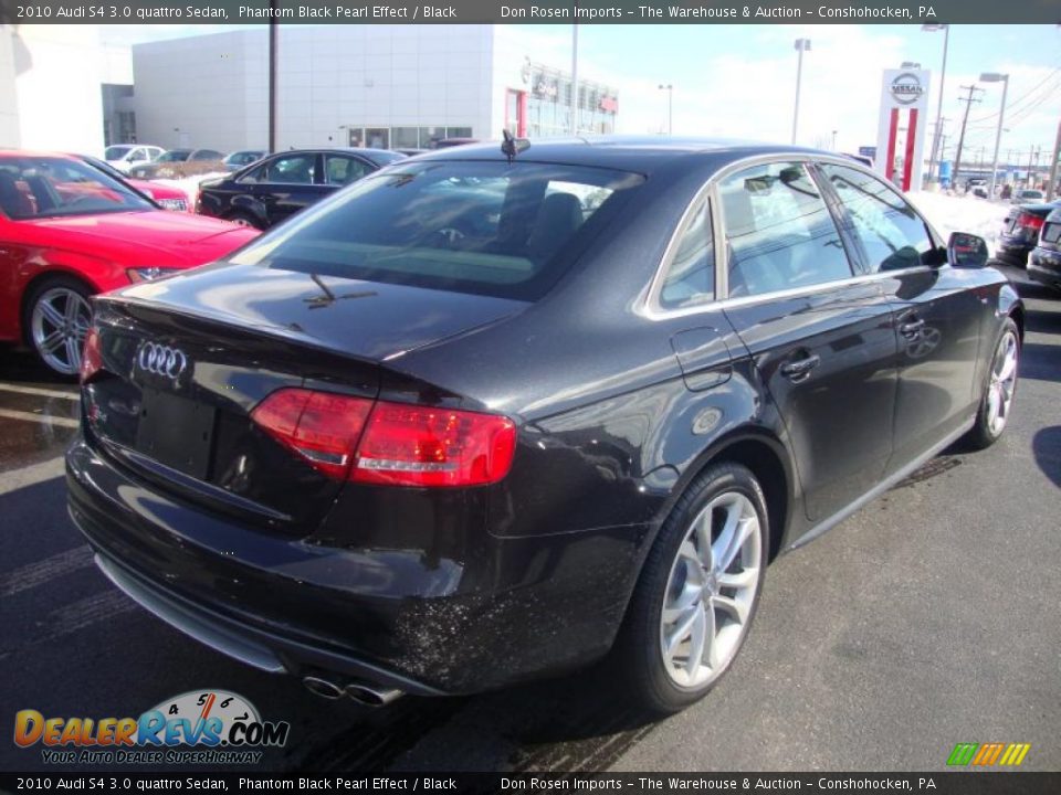 2010 Audi S4 3.0 quattro Sedan Phantom Black Pearl Effect / Black Photo #6