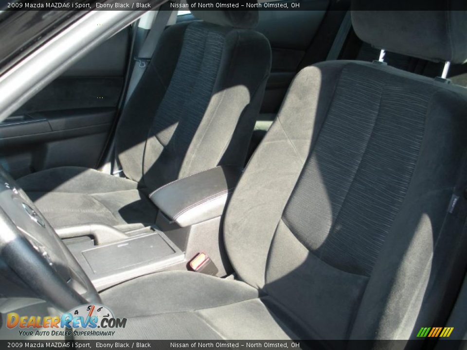 2009 Mazda MAZDA6 i Sport Ebony Black / Black Photo #12