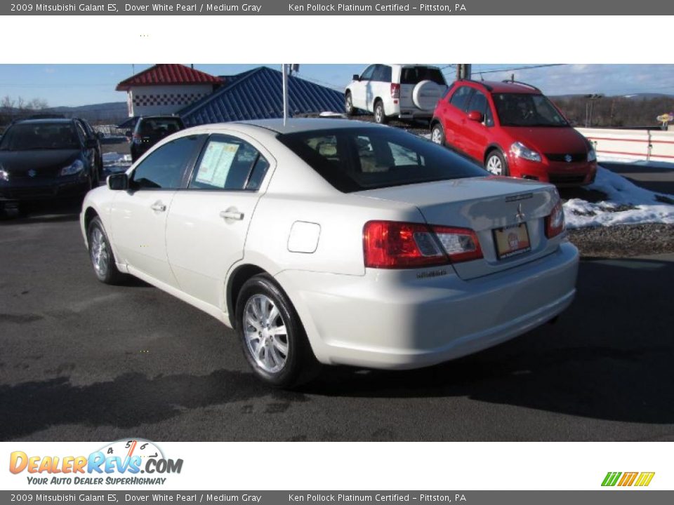 2009 Mitsubishi Galant ES Dover White Pearl / Medium Gray Photo #8