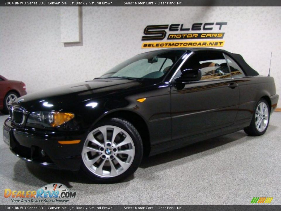 2004 BMW 3 Series 330i Convertible Jet Black / Natural Brown Photo #1