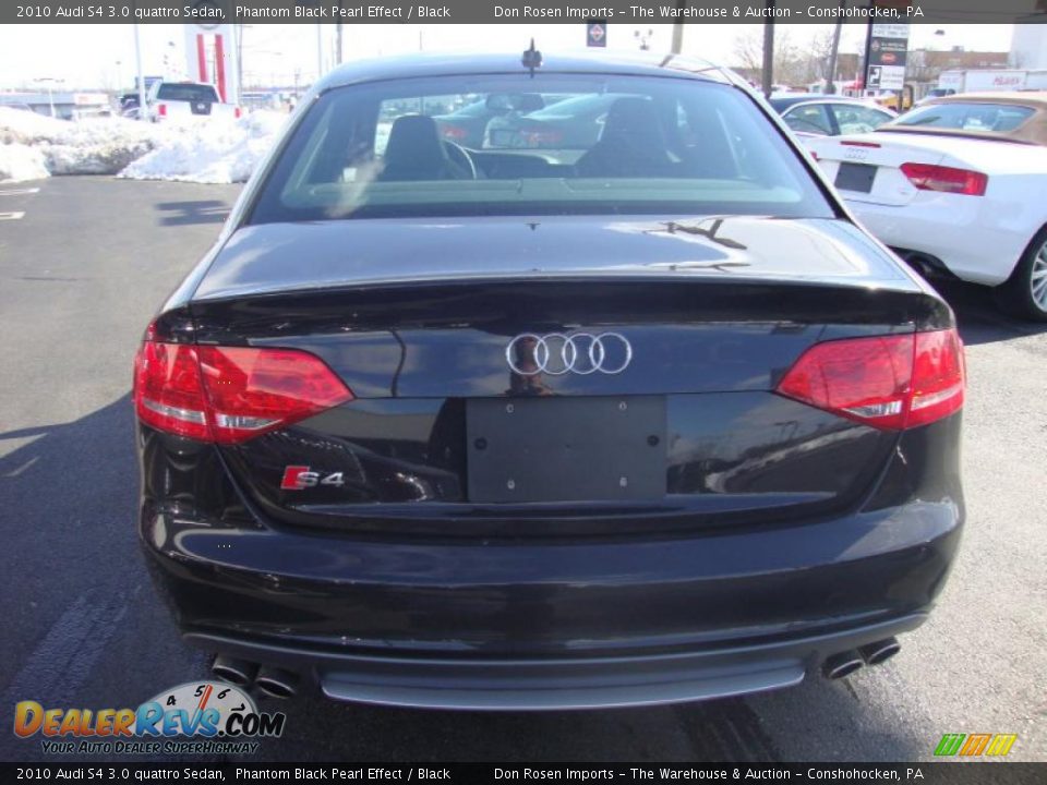 2010 Audi S4 3.0 quattro Sedan Phantom Black Pearl Effect / Black Photo #7