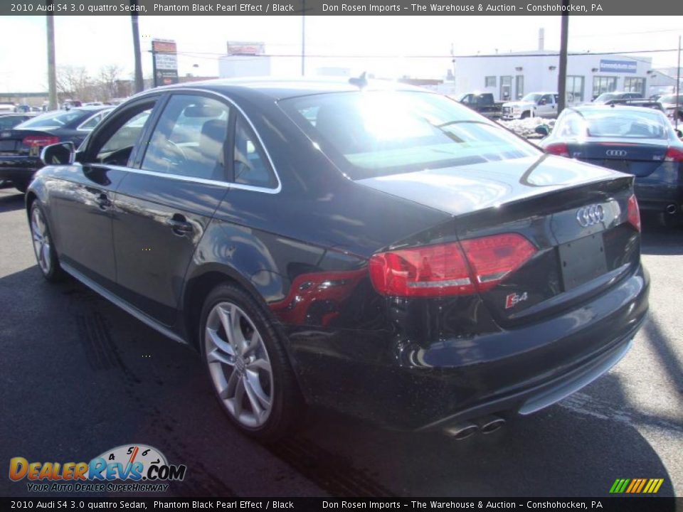 2010 Audi S4 3.0 quattro Sedan Phantom Black Pearl Effect / Black Photo #8