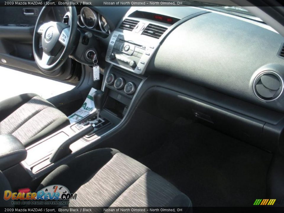 2009 Mazda MAZDA6 i Sport Ebony Black / Black Photo #14