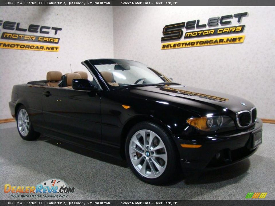 2004 BMW 3 Series 330i Convertible Jet Black / Natural Brown Photo #3