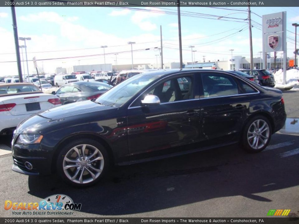 2010 Audi S4 3.0 quattro Sedan Phantom Black Pearl Effect / Black Photo #9