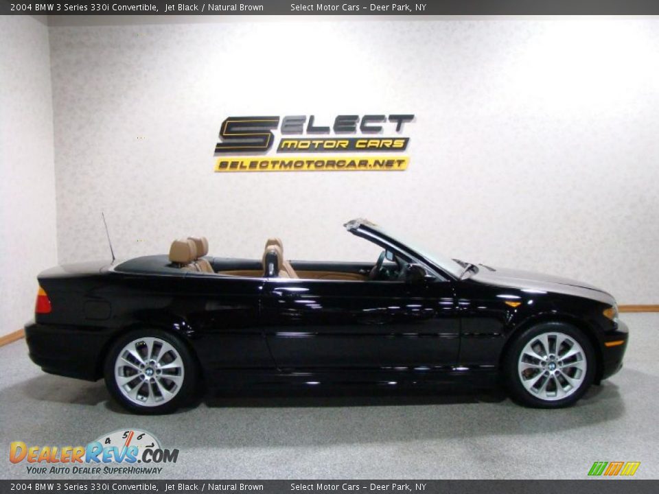 2004 BMW 3 Series 330i Convertible Jet Black / Natural Brown Photo #4