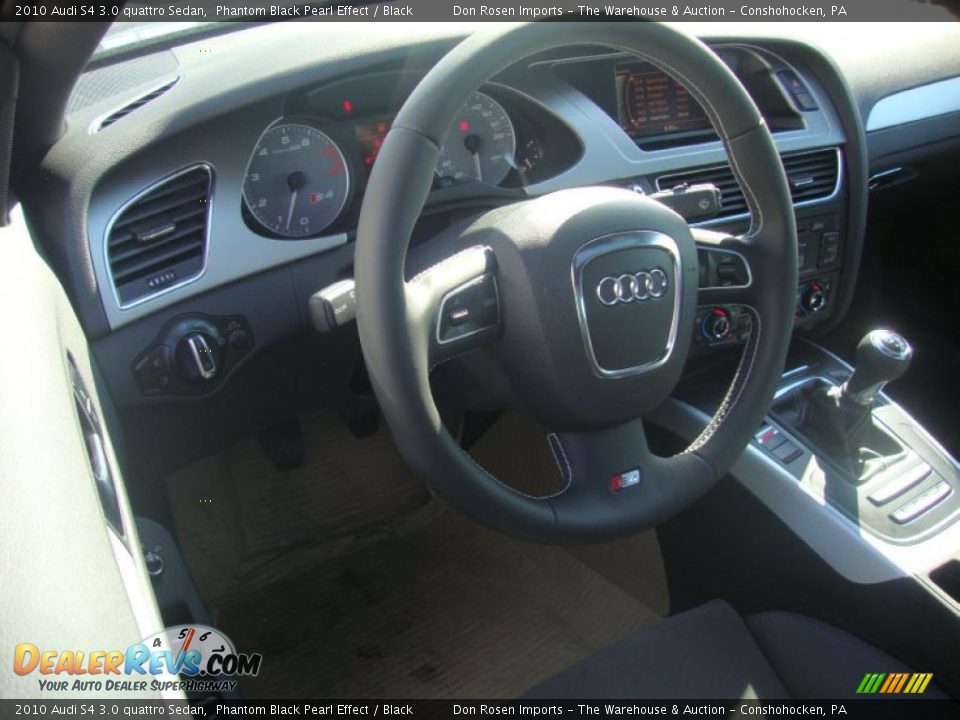 2010 Audi S4 3.0 quattro Sedan Phantom Black Pearl Effect / Black Photo #10
