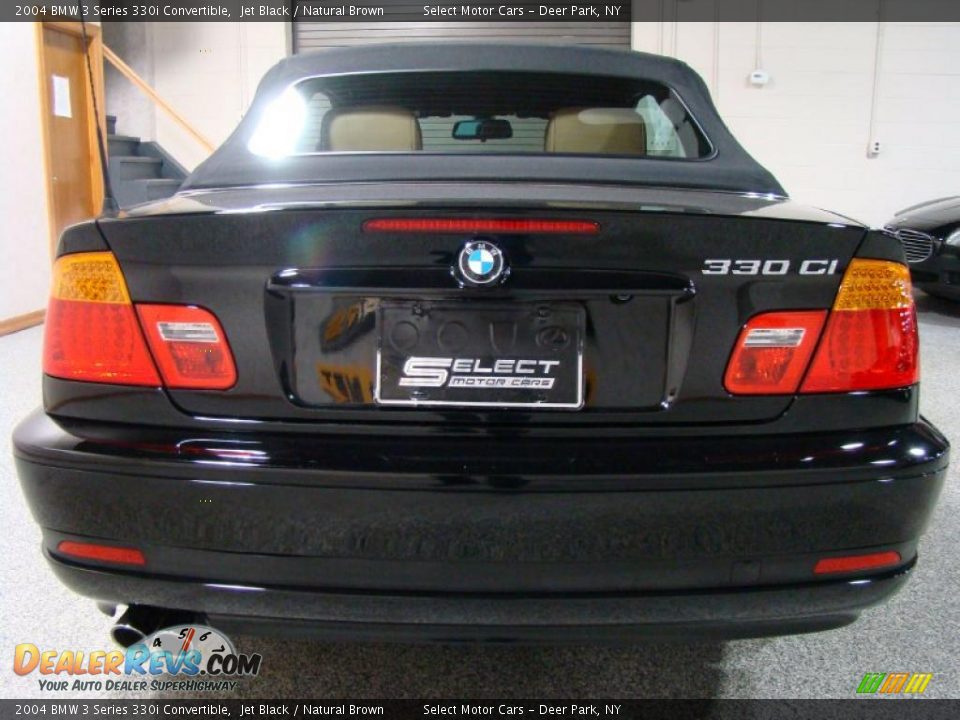 2004 BMW 3 Series 330i Convertible Jet Black / Natural Brown Photo #5