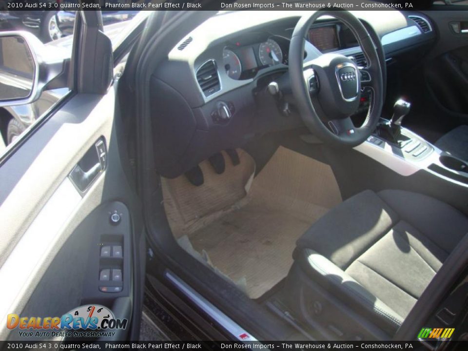 2010 Audi S4 3.0 quattro Sedan Phantom Black Pearl Effect / Black Photo #11