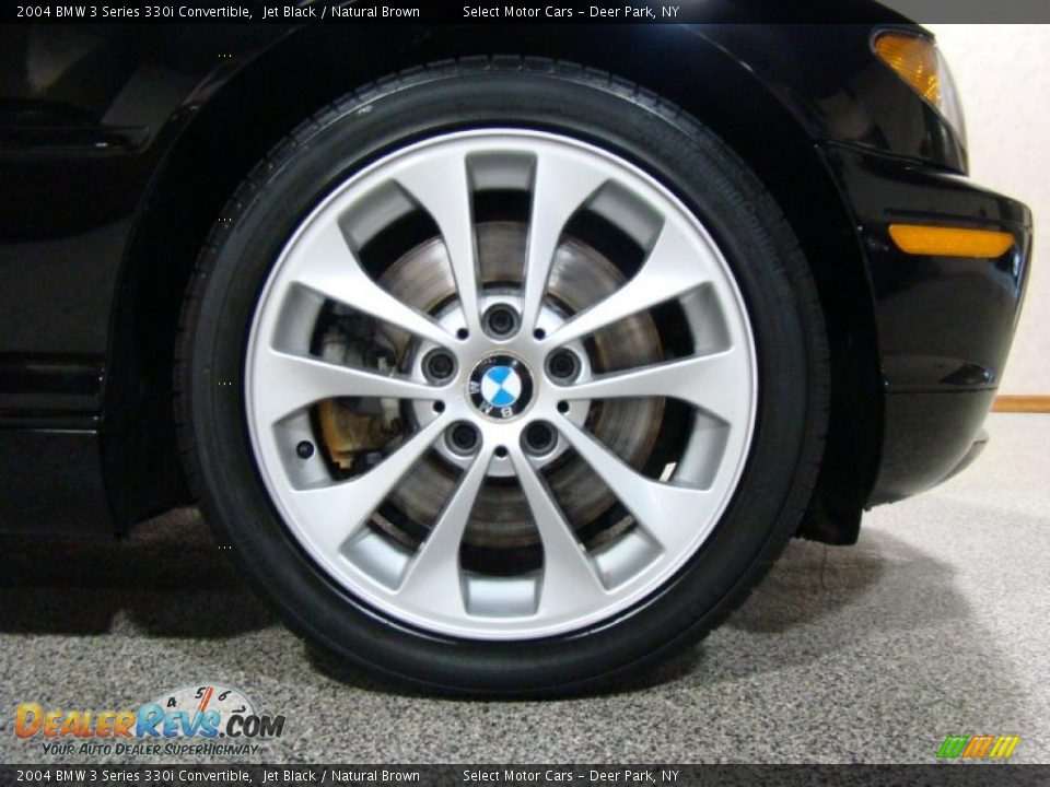 2004 BMW 3 Series 330i Convertible Jet Black / Natural Brown Photo #6