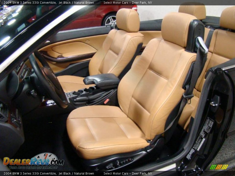 2004 BMW 3 Series 330i Convertible Jet Black / Natural Brown Photo #7