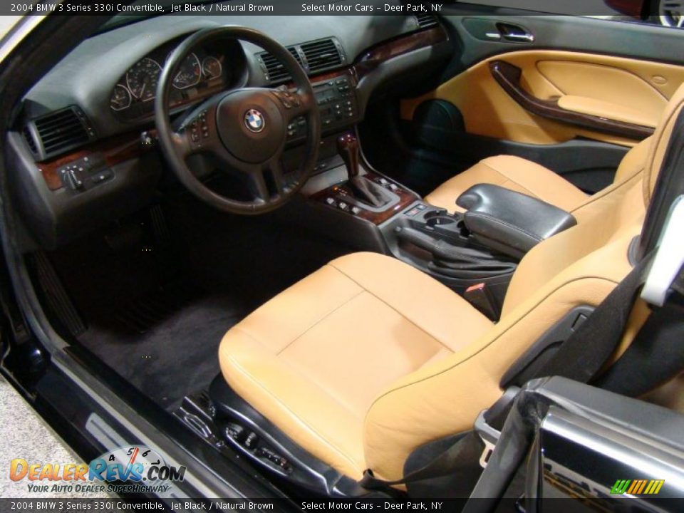 2004 BMW 3 Series 330i Convertible Jet Black / Natural Brown Photo #8