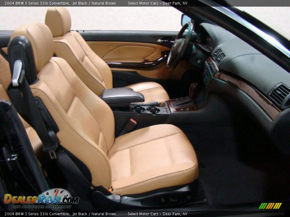 2004 BMW 3 Series 330i Convertible Jet Black / Natural Brown Photo #12