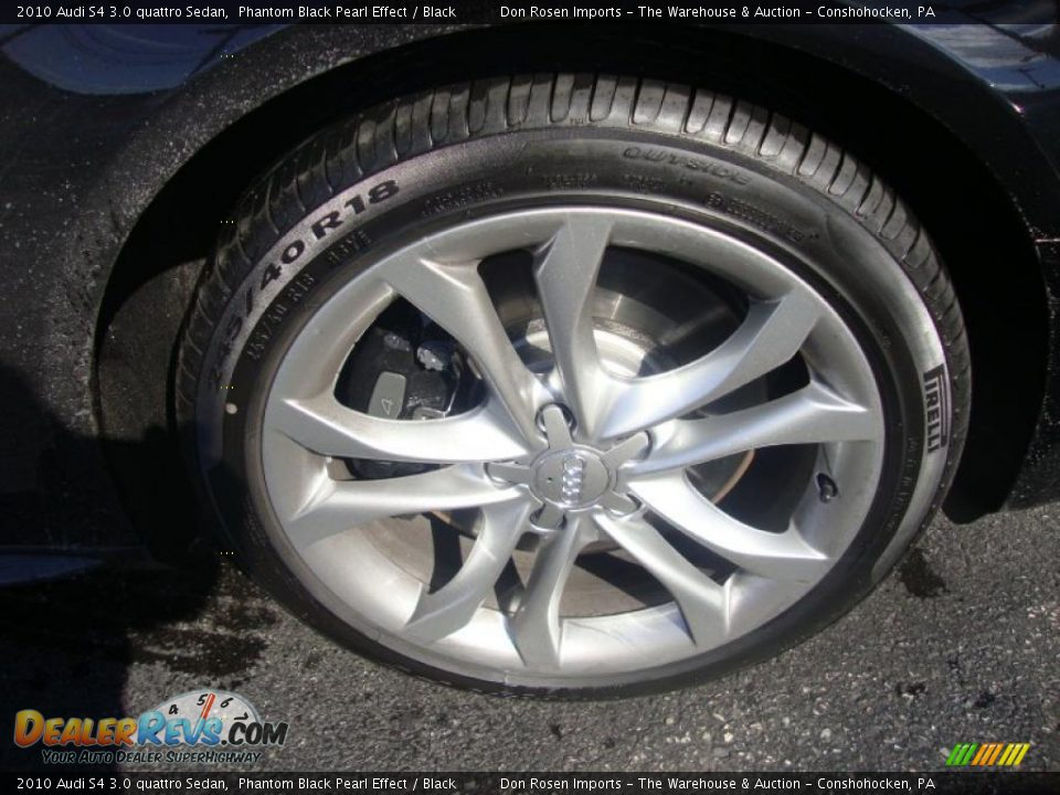 2010 Audi S4 3.0 quattro Sedan Phantom Black Pearl Effect / Black Photo #23