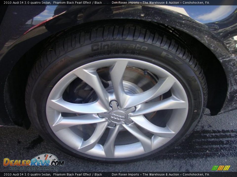 2010 Audi S4 3.0 quattro Sedan Phantom Black Pearl Effect / Black Photo #25