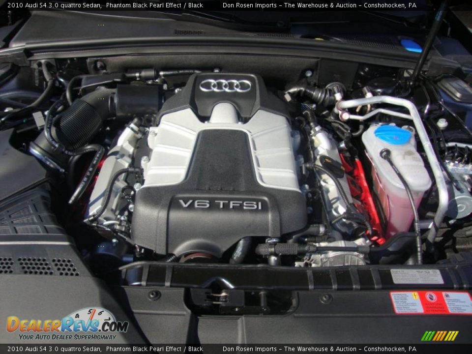 2010 Audi S4 3.0 quattro Sedan Phantom Black Pearl Effect / Black Photo #30