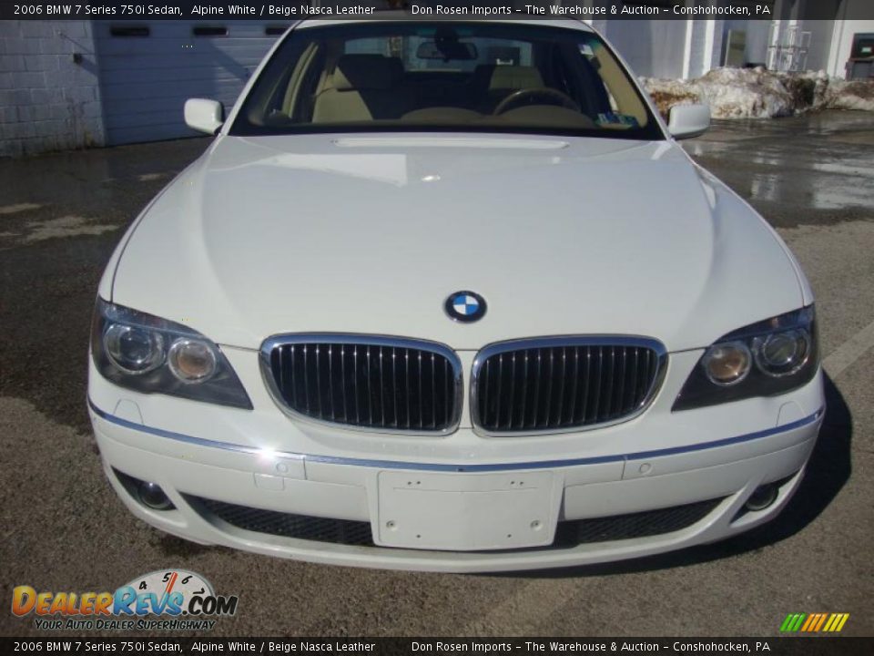 2006 BMW 7 Series 750i Sedan Alpine White / Beige Nasca Leather Photo #3