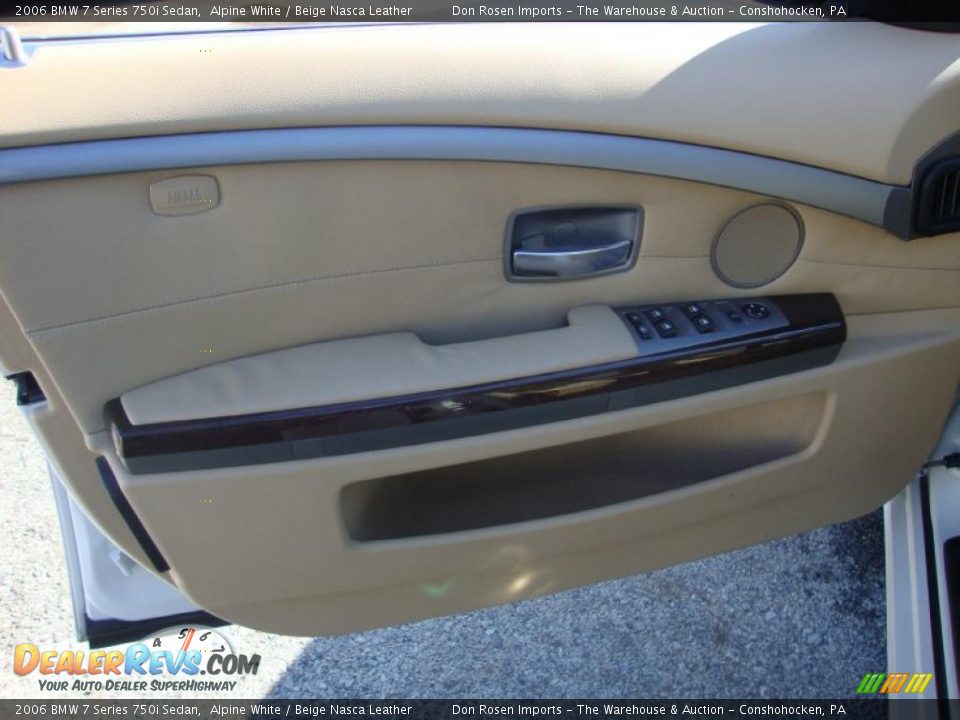 2006 BMW 7 Series 750i Sedan Alpine White / Beige Nasca Leather Photo #13