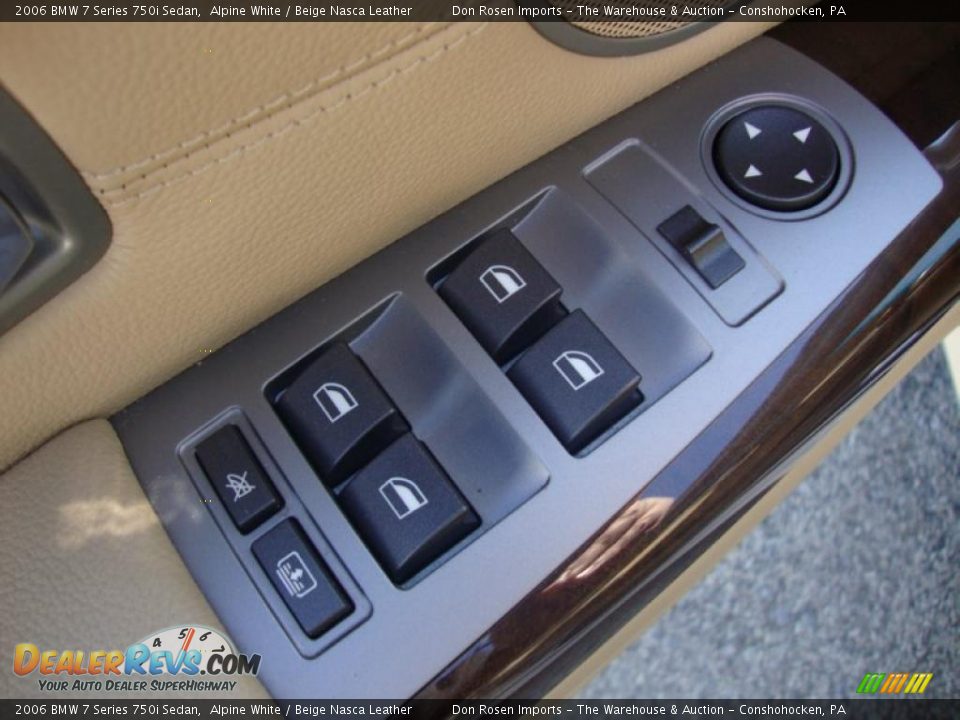 2006 BMW 7 Series 750i Sedan Alpine White / Beige Nasca Leather Photo #14