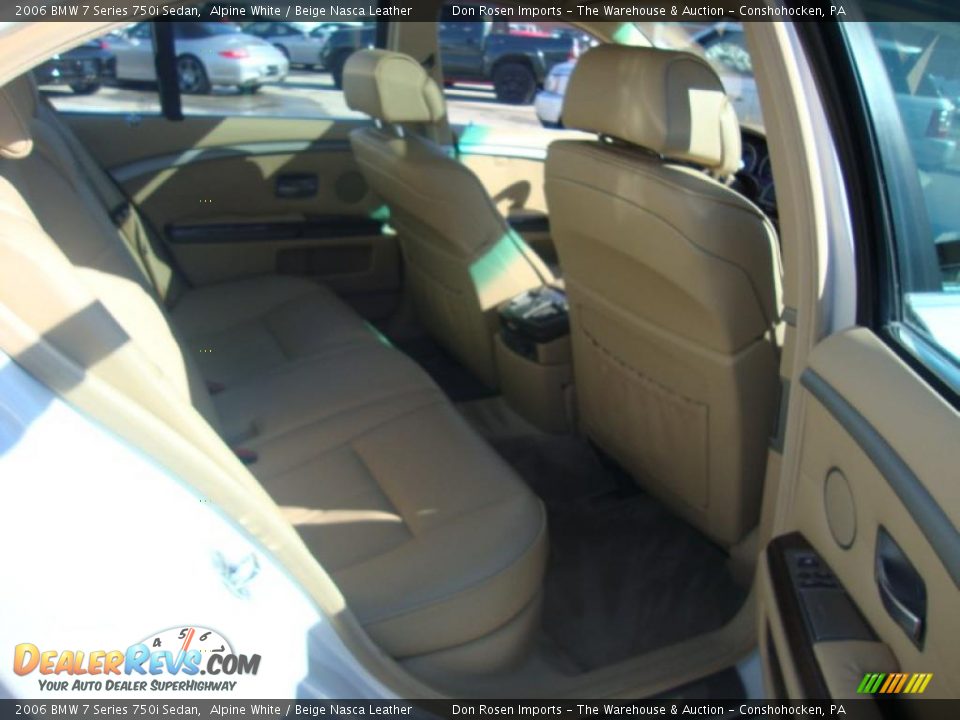 2006 BMW 7 Series 750i Sedan Alpine White / Beige Nasca Leather Photo #20