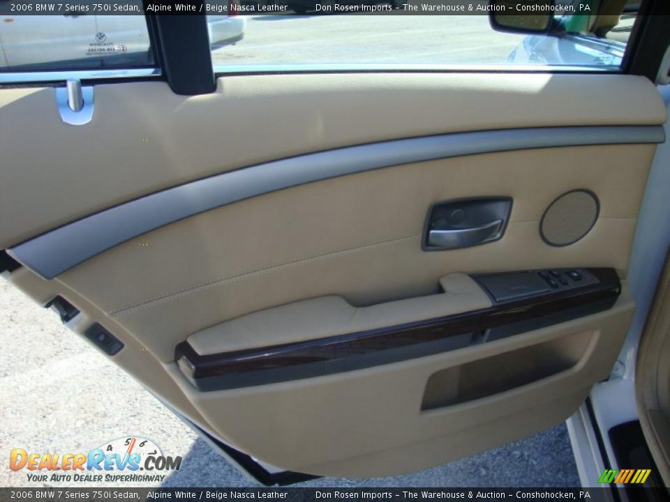 2006 BMW 7 Series 750i Sedan Alpine White / Beige Nasca Leather Photo #22