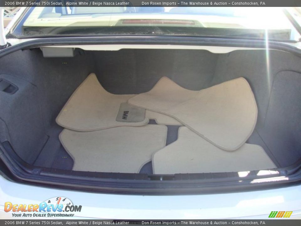 2006 BMW 7 Series 750i Sedan Alpine White / Beige Nasca Leather Photo #23