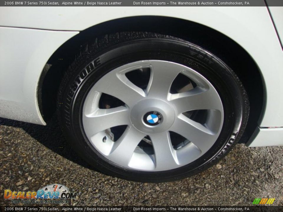 2006 BMW 7 Series 750i Sedan Alpine White / Beige Nasca Leather Photo #24