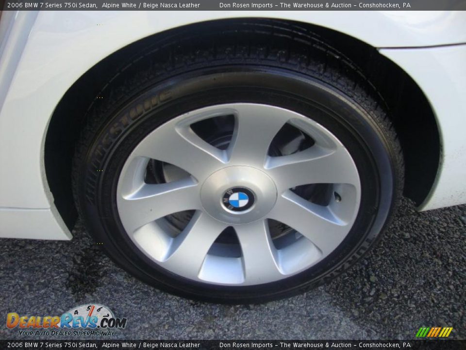 2006 BMW 7 Series 750i Sedan Alpine White / Beige Nasca Leather Photo #27