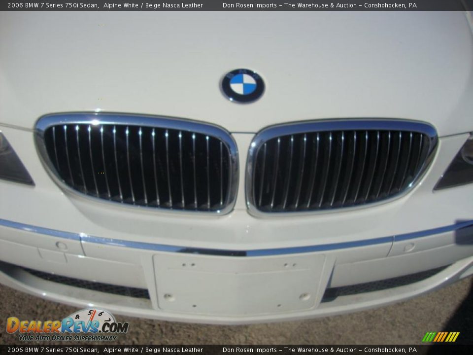 2006 BMW 7 Series 750i Sedan Alpine White / Beige Nasca Leather Photo #32