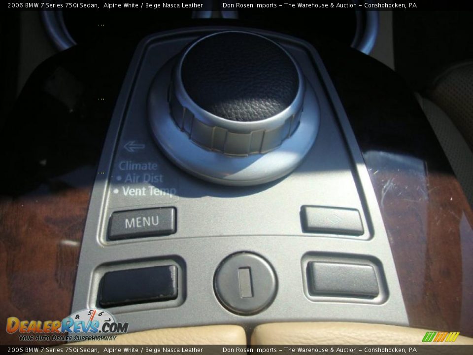 2006 BMW 7 Series 750i Sedan Alpine White / Beige Nasca Leather Photo #35