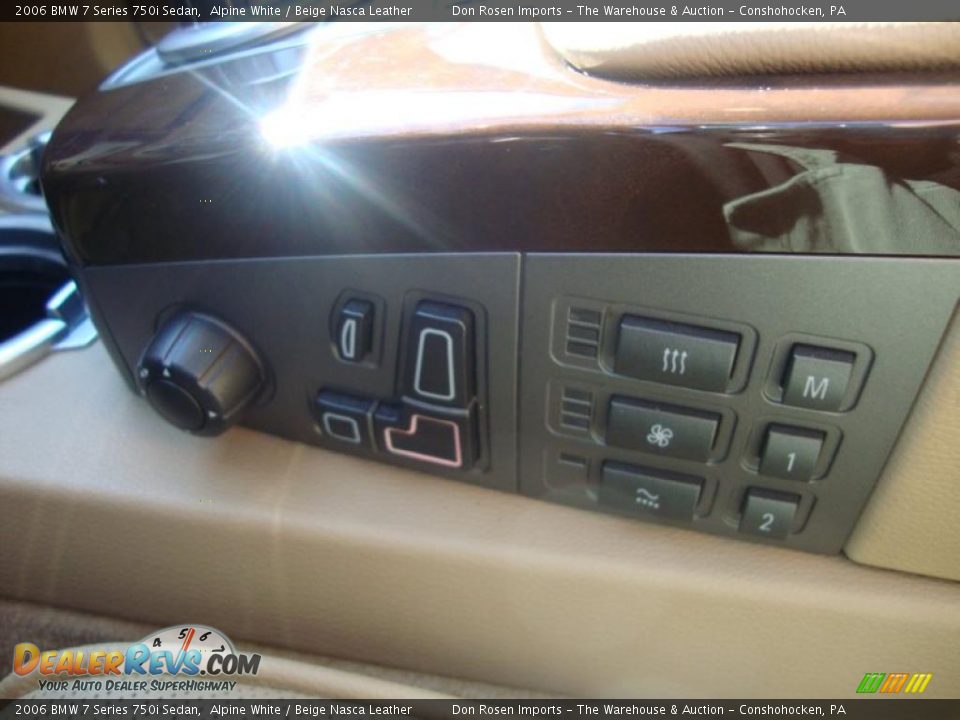 2006 BMW 7 Series 750i Sedan Alpine White / Beige Nasca Leather Photo #36