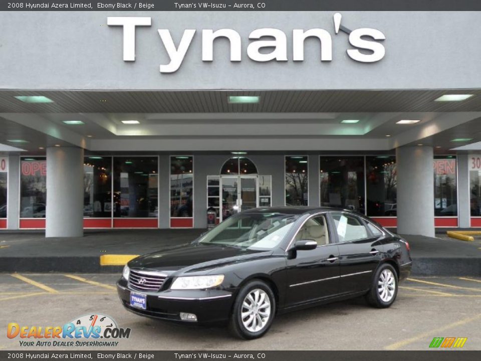 2008 Hyundai Azera Limited Ebony Black / Beige Photo #1