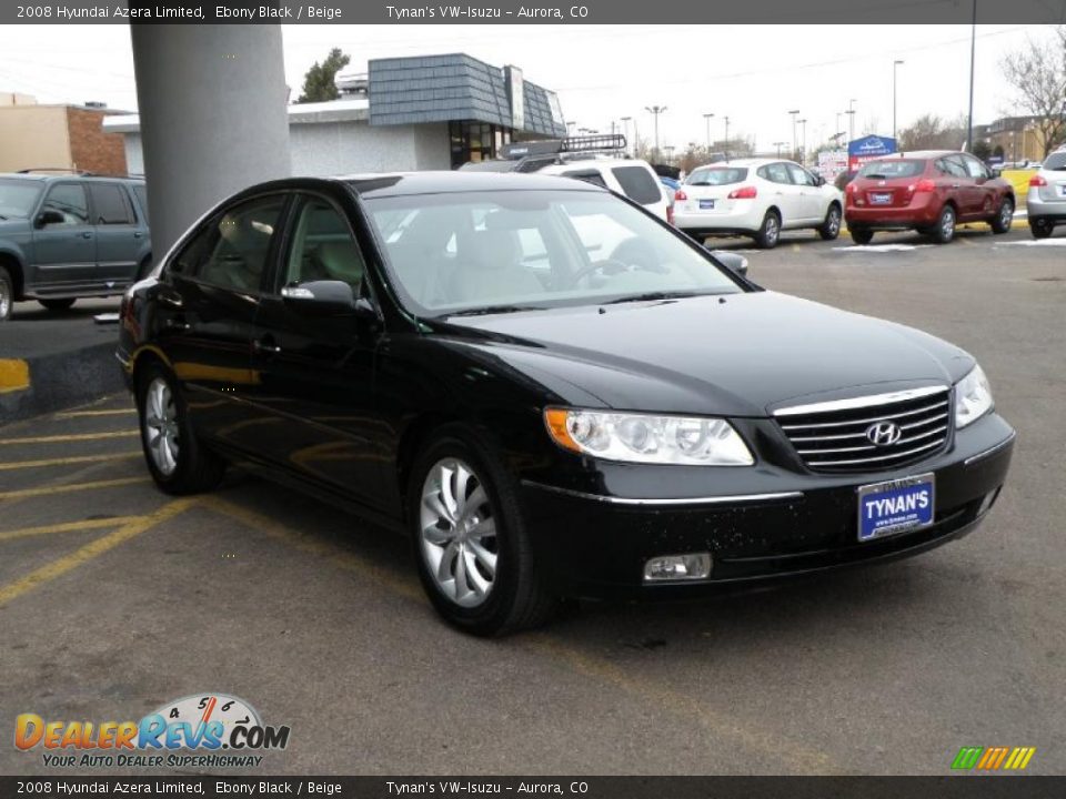 2008 Hyundai Azera Limited Ebony Black / Beige Photo #3
