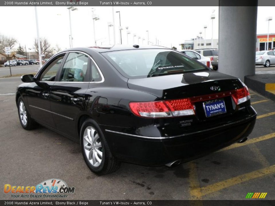 2008 Hyundai Azera Limited Ebony Black / Beige Photo #4