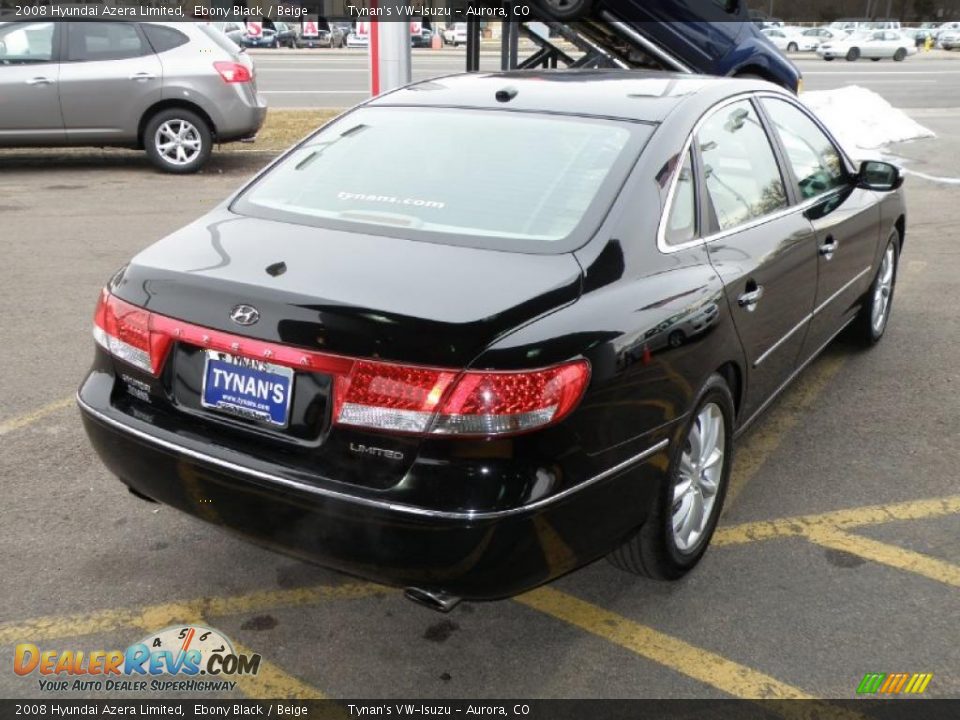 2008 Hyundai Azera Limited Ebony Black / Beige Photo #6