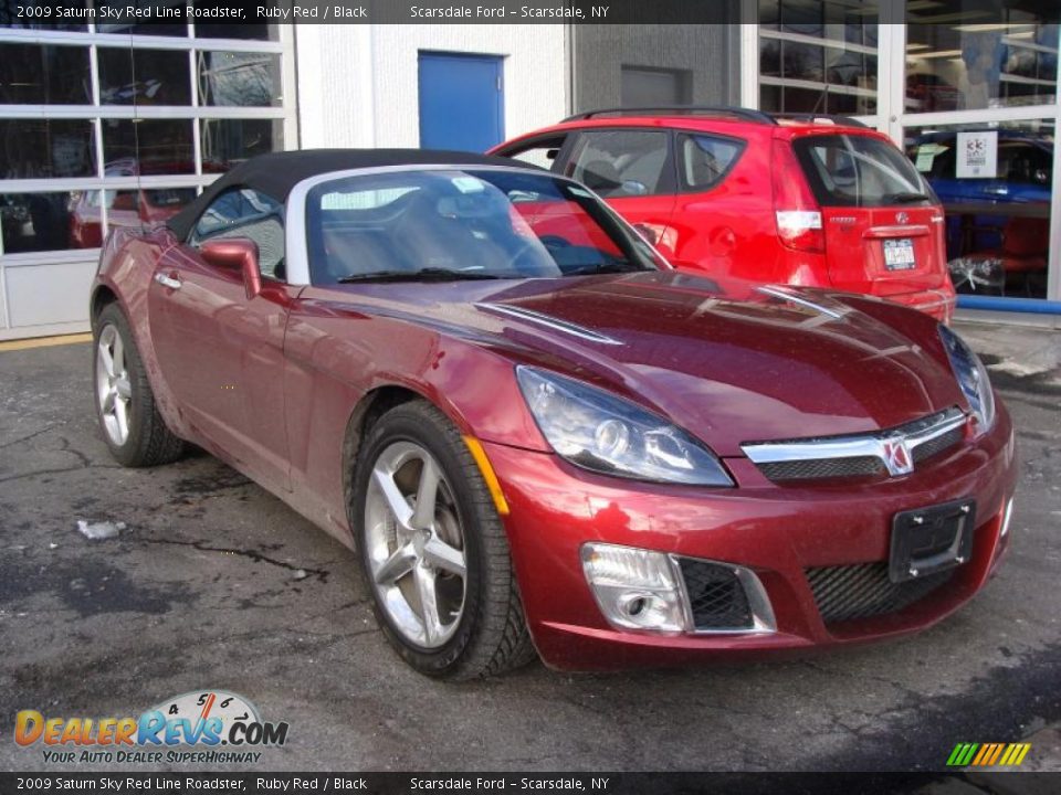 2009 Saturn Sky Red Line Roadster Ruby Red / Black Photo #3