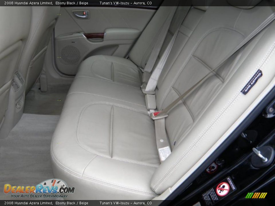 2008 Hyundai Azera Limited Ebony Black / Beige Photo #8