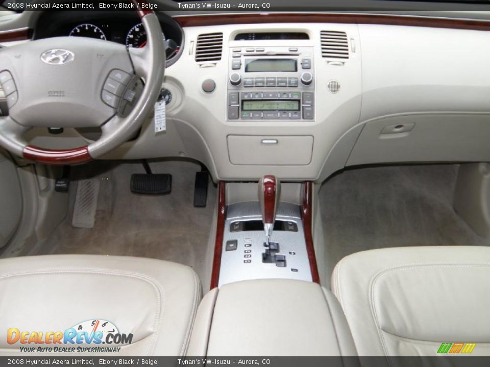 2008 Hyundai Azera Limited Ebony Black / Beige Photo #9