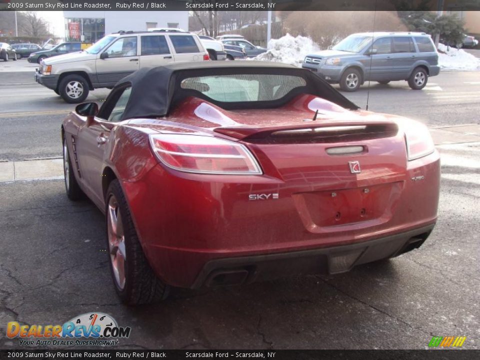 2009 Saturn Sky Red Line Roadster Ruby Red / Black Photo #7