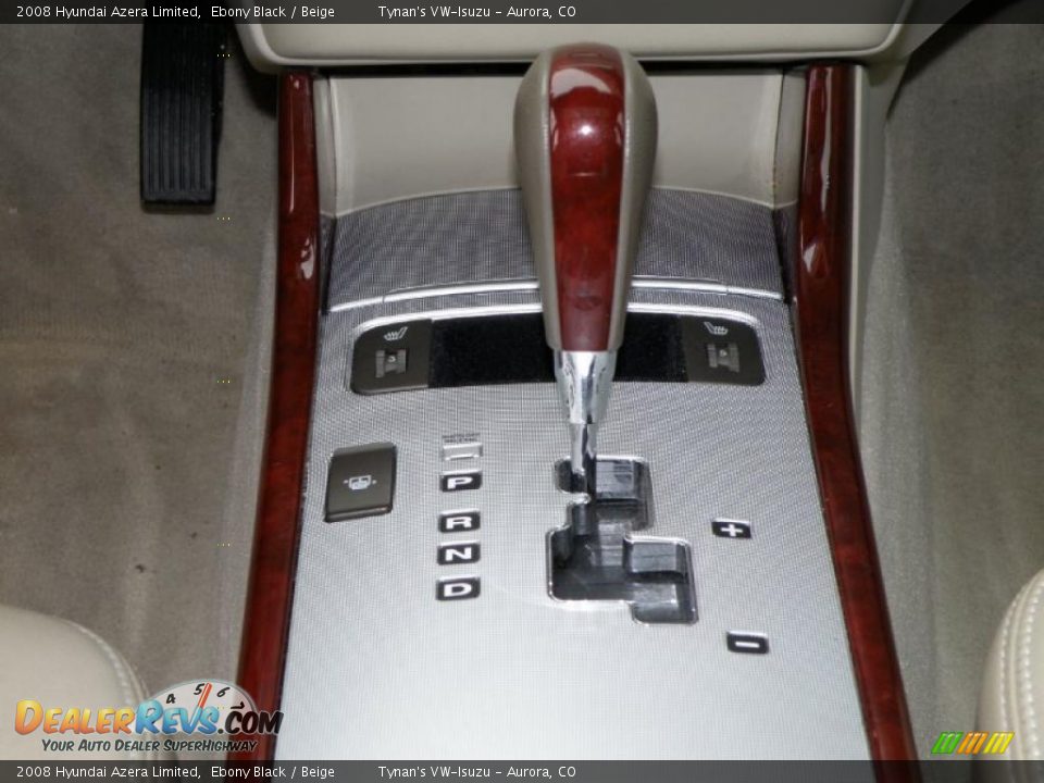 2008 Hyundai Azera Limited Ebony Black / Beige Photo #12