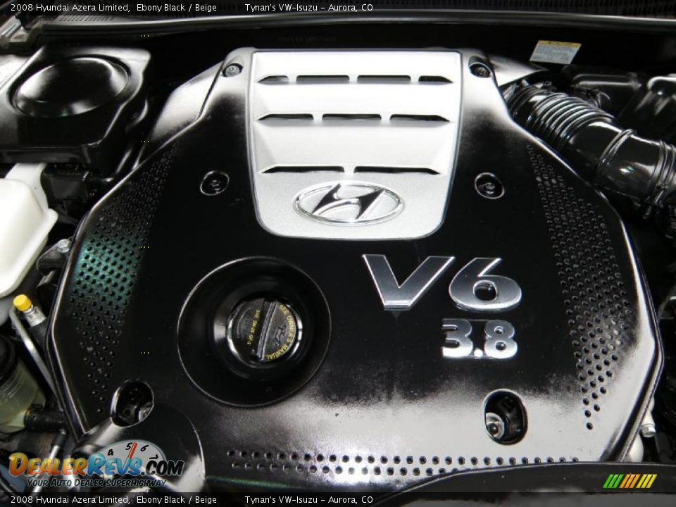 2008 Hyundai Azera Limited Ebony Black / Beige Photo #17