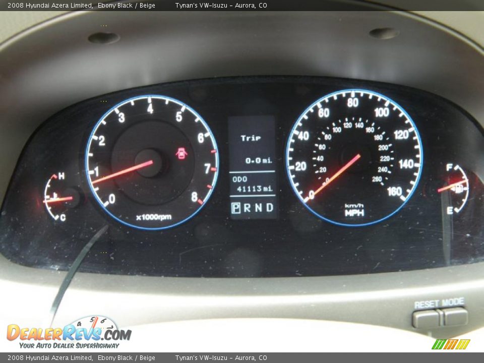 2008 Hyundai Azera Limited Ebony Black / Beige Photo #20